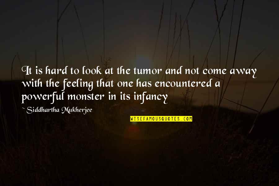 Aglioti Pasta Quotes By Siddhartha Mukherjee: It is hard to look at the tumor