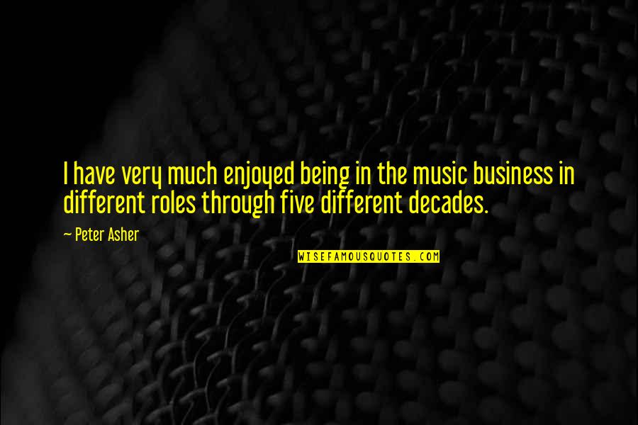 Agnelli Motor Quotes By Peter Asher: I have very much enjoyed being in the