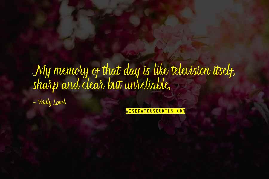 Agnosia Auditiva Quotes By Wally Lamb: My memory of that day is like television