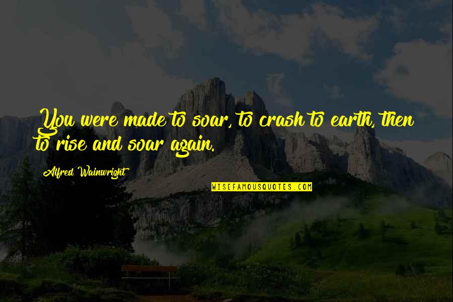 Agonizers Quotes By Alfred Wainwright: You were made to soar, to crash to Agonizers Quotes By Alfred Wainwright: You were made to soar, to crash to