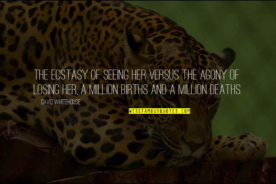 Agony Ecstasy Quotes By David Whitehouse: The ecstasy of seeing her versus the agony Agony Ecstasy Quotes By David Whitehouse: The ecstasy of seeing her versus the agony