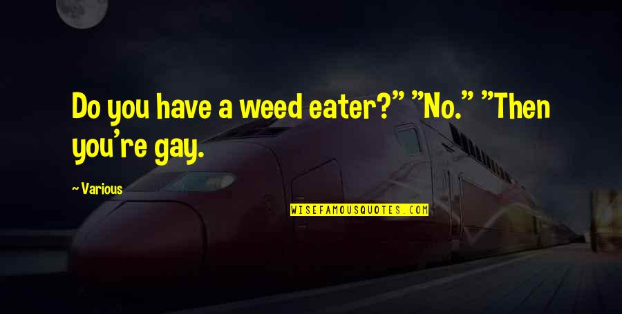 Agostoni Turtles Quotes By Various: Do you have a weed eater?" "No." "Then