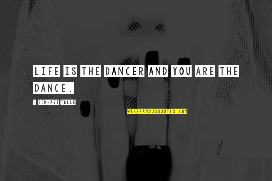 Agr Quotes By Eckhart Tolle: Life is the dancer and you are the