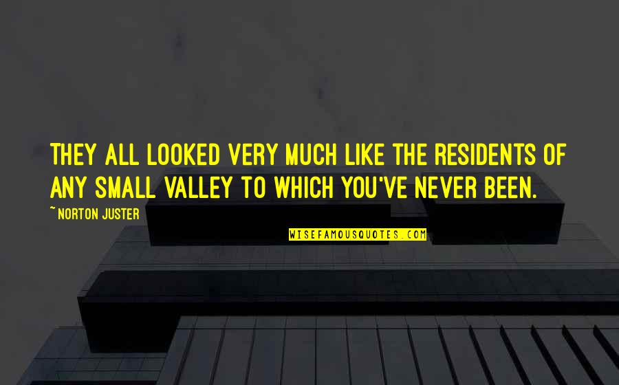 Agradecimento Ao Quotes By Norton Juster: They all looked very much like the residents Agradecimento Ao Quotes By Norton Juster: They all looked very much like the residents