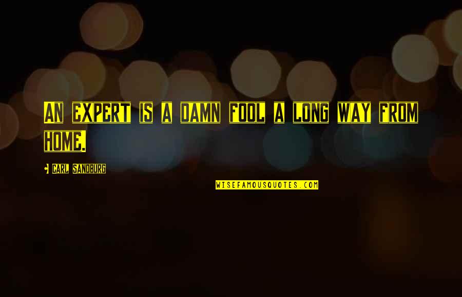 Agrede In English Quotes By Carl Sandburg: An expert is a damn fool a long