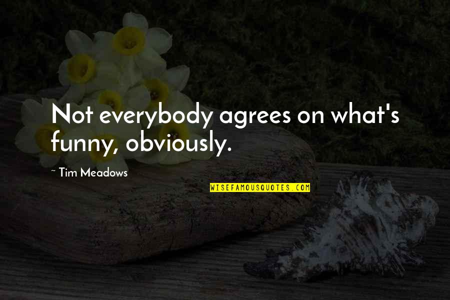 Agrees Quotes By Tim Meadows: Not everybody agrees on what's funny, obviously.