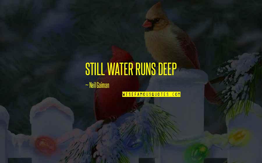 Agressor Quotes By Neil Gaiman: STILL WATER RUNS DEEP Agressor Quotes By Neil Gaiman: STILL WATER RUNS DEEP