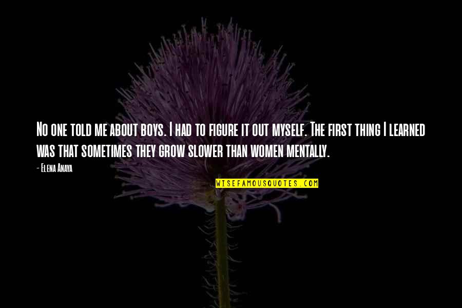 Agrimony Quotes By Elena Anaya: No one told me about boys. I had Agrimony Quotes By Elena Anaya: No one told me about boys. I had