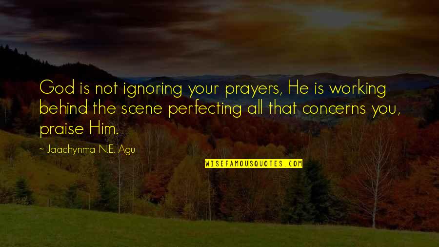 Agu Quotes By Jaachynma N.E. Agu: God is not ignoring your prayers, He is