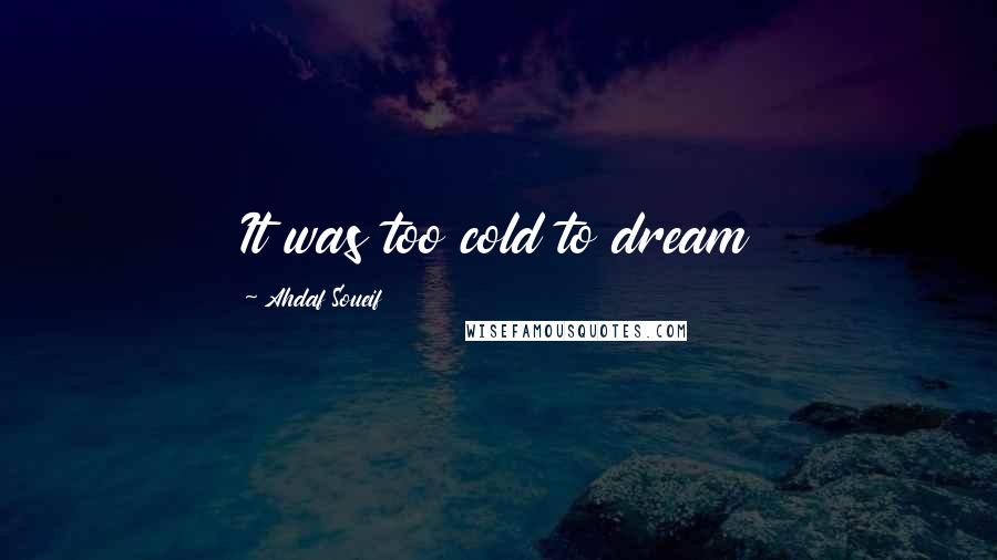 Ahdaf Soueif quotes: It was too cold to dream