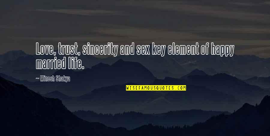 Ahmadinejads Family Quotes By Minesh Shakya: Love, trust, sincerity and sex key element of