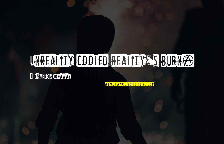 Ahmadreza Momeni Quotes By Cameron Conaway: Unreality cooled reality's burn.