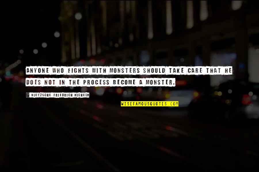 Ahmak Quotes By NIETZSCHE FRIEDRICH WILHELM: Anyone who fights with monsters should take care