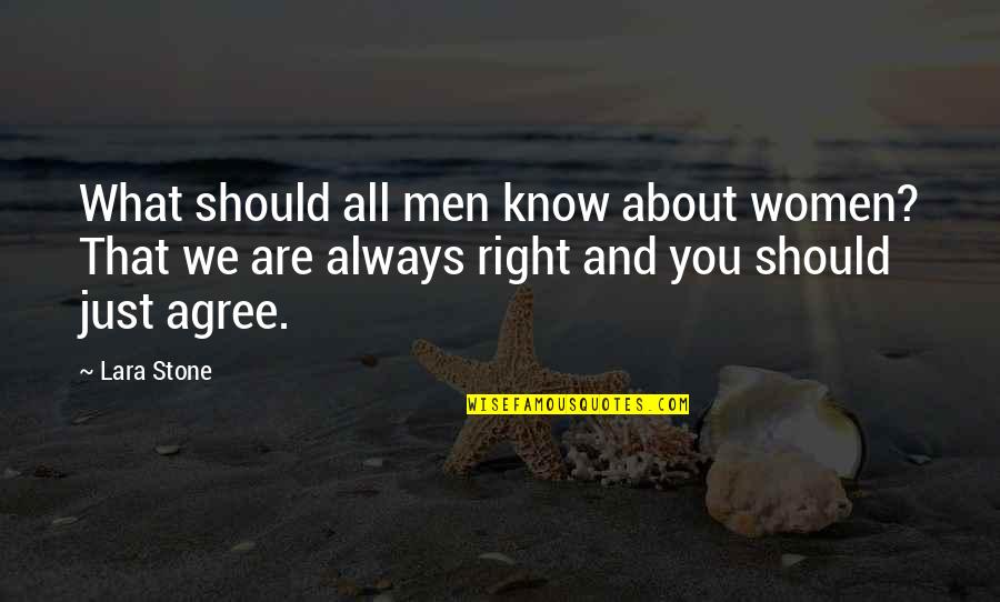 Ahundred Quotes By Lara Stone: What should all men know about women? That Ahundred Quotes By Lara Stone: What should all men know about women? That