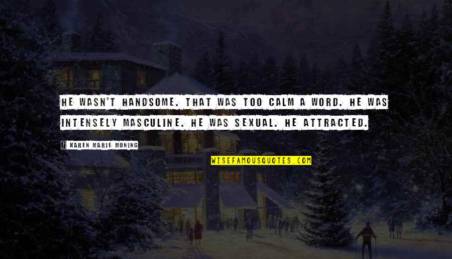 Aichinger Seafood Quotes By Karen Marie Moning: He wasn't handsome. That was too calm a Aichinger Seafood Quotes By Karen Marie Moning: He wasn't handsome. That was too calm a