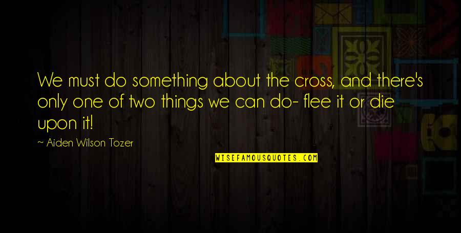 Aiden Tozer Quotes By Aiden Wilson Tozer: We must do something about the cross, and