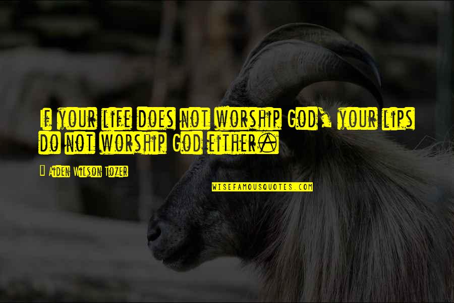 Aiden Wilson Tozer Quotes By Aiden Wilson Tozer: If your life does not worship God, your
