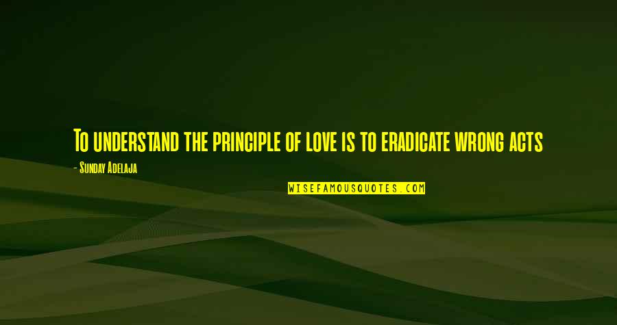 Aiden Wyatt Quotes By Sunday Adelaja: To understand the principle of love is to