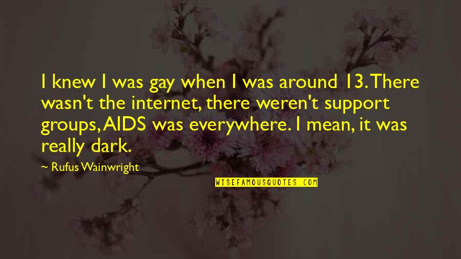 Aids Quotes By Rufus Wainwright: I knew I was gay when I was