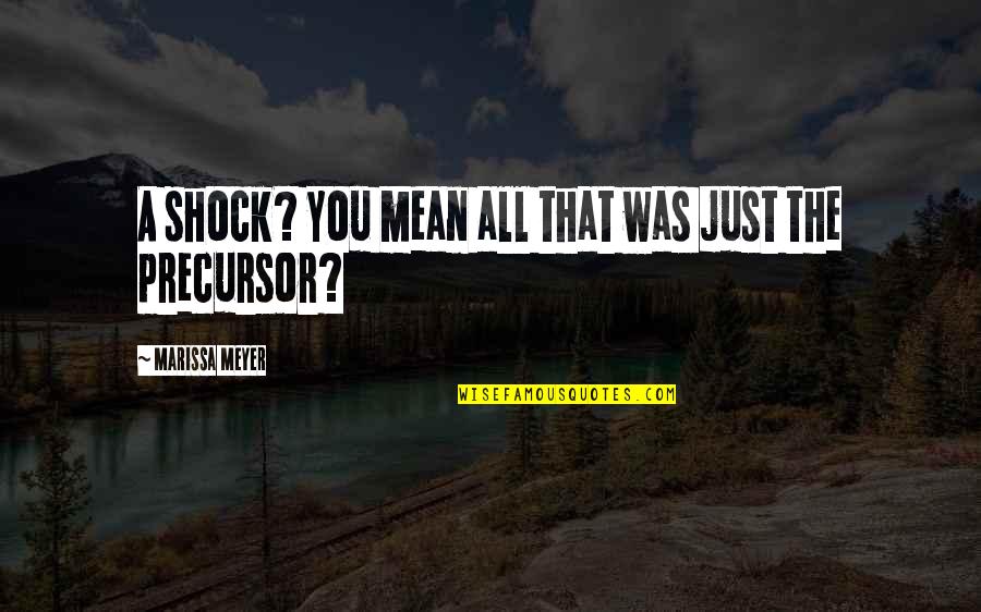 Aikawa Ayumu Quotes By Marissa Meyer: A shock? You mean all that was just