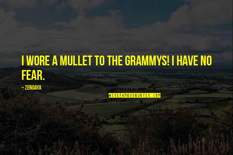 Ailrod Quotes By Zendaya: I wore a mullet to the Grammys! I