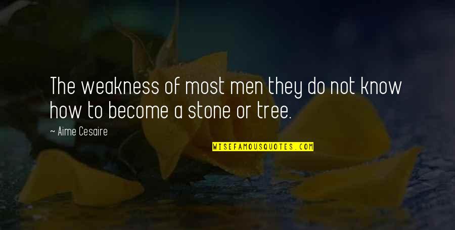 Aime Quotes By Aime Cesaire: The weakness of most men they do not