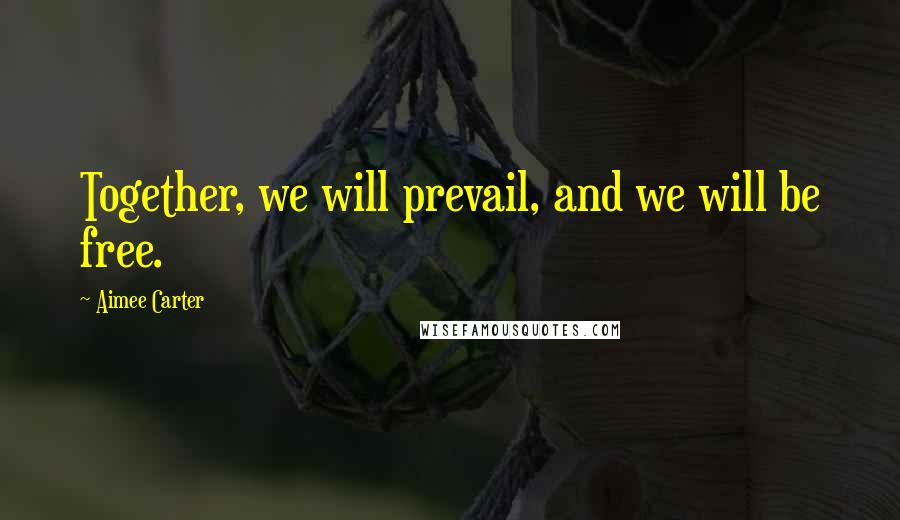 Aimee Carter quotes: Together, we will prevail, and we will be free.