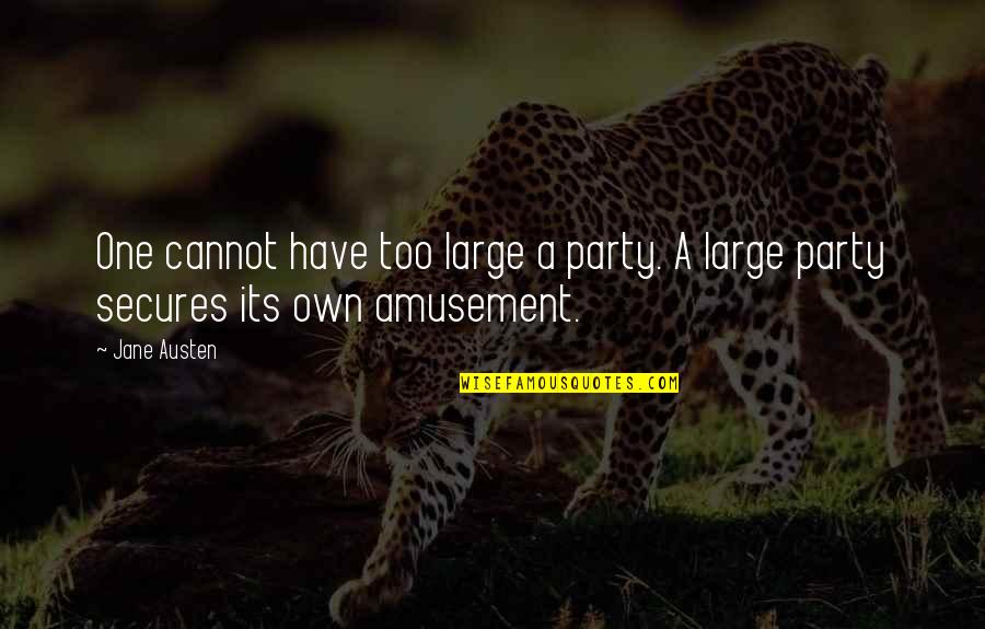Aimezo Quotes By Jane Austen: One cannot have too large a party. A