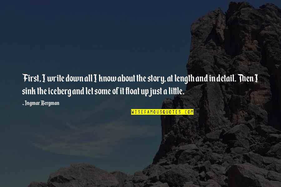 Aimim Quotes By Ingmar Bergman: First, I write down all I know about