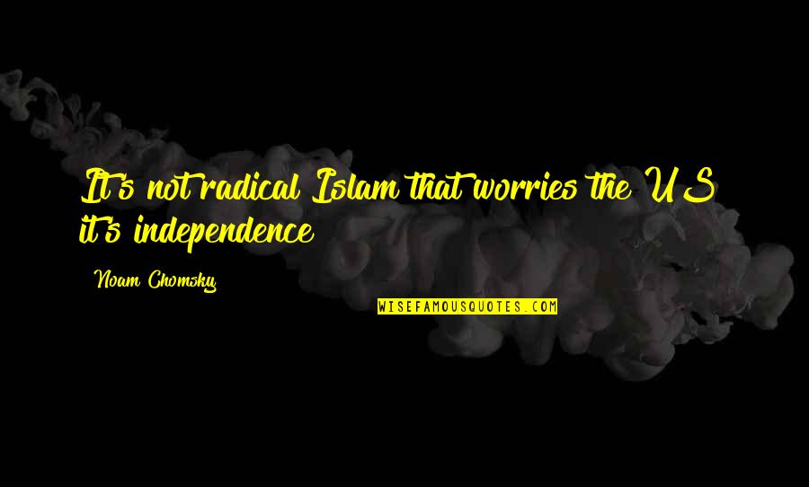 Ainsleigh Mitchell Quotes By Noam Chomsky: It's not radical Islam that worries the US Ainsleigh Mitchell Quotes By Noam Chomsky: It's not radical Islam that worries the US