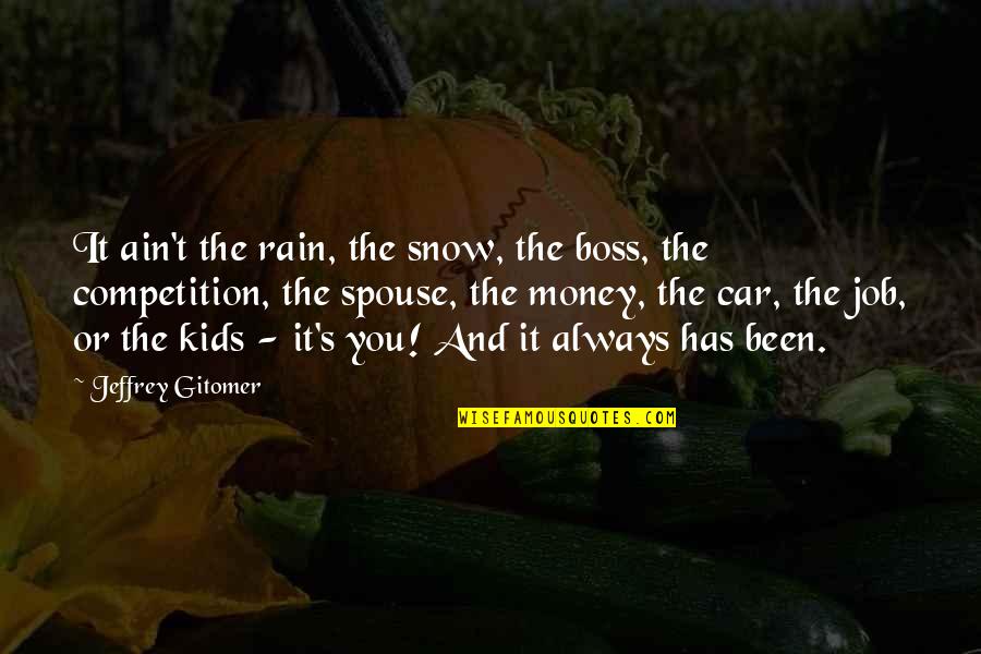 Ain't No Competition Quotes By Jeffrey Gitomer: It ain't the rain, the snow, the boss,