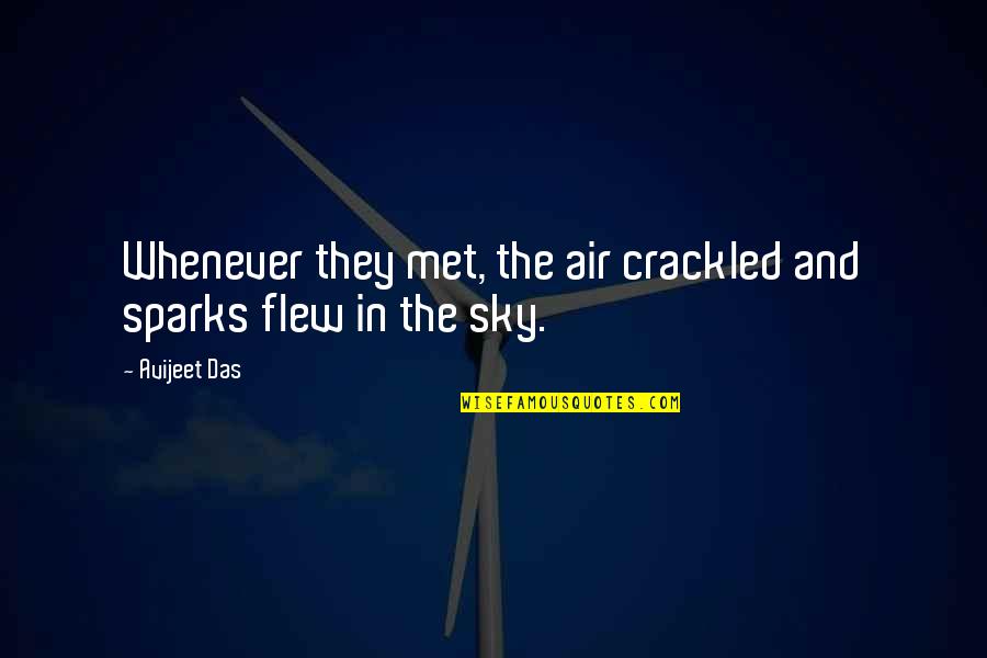 Air And Love Quotes By Avijeet Das: Whenever they met, the air crackled and sparks