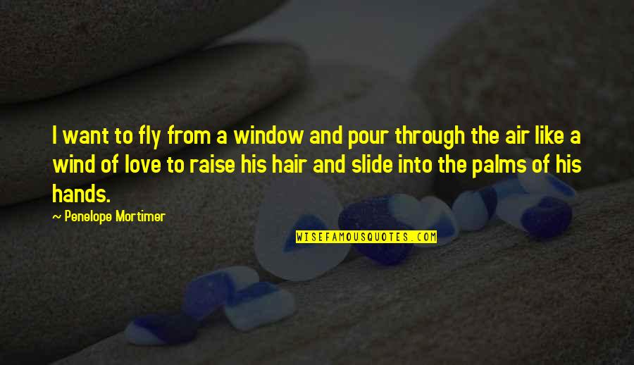 Air And Love Quotes By Penelope Mortimer: I want to fly from a window and