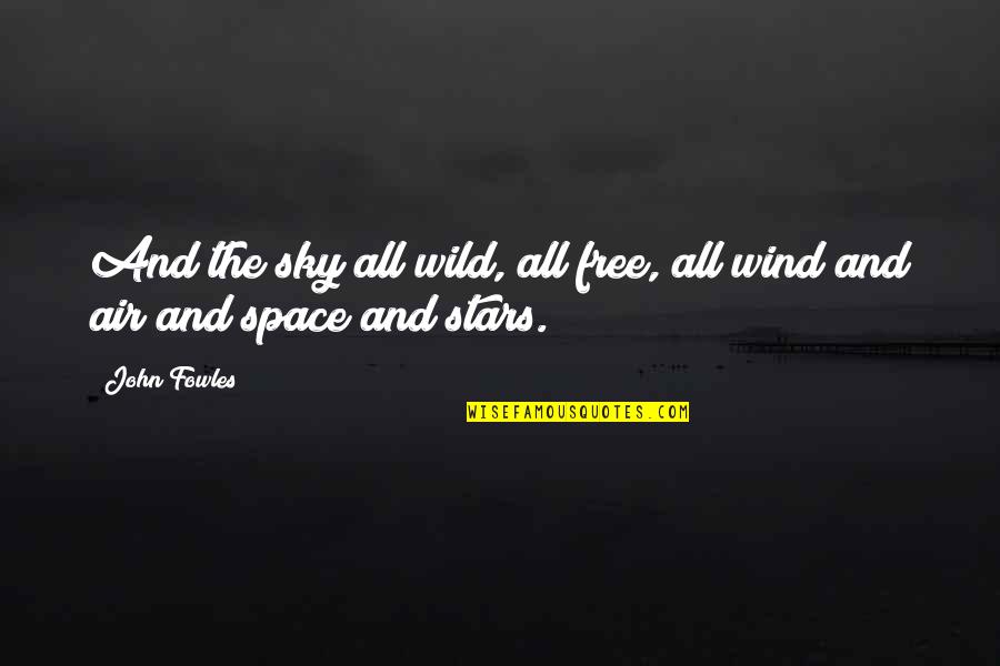 Air And Space Quotes By John Fowles: And the sky all wild, all free, all