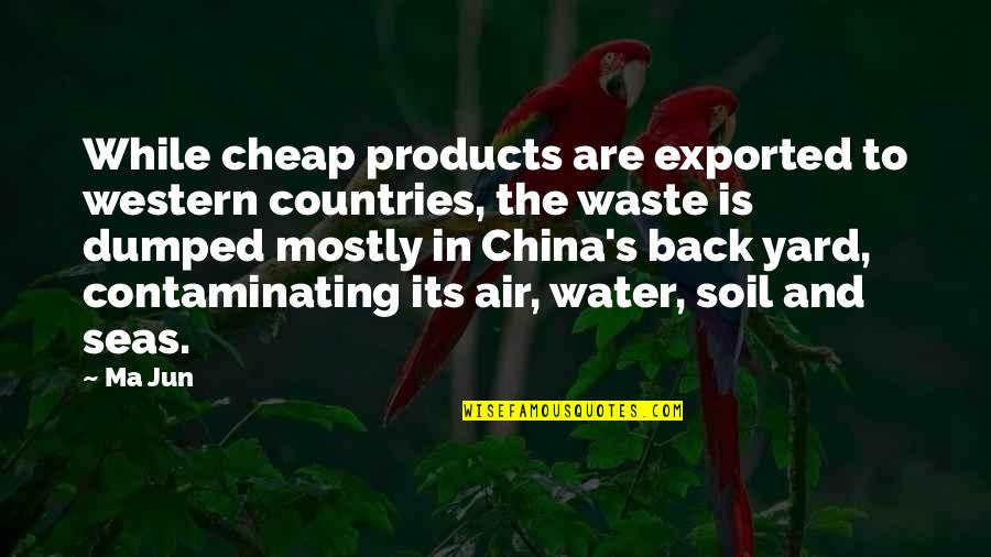 Air And Water Quotes By Ma Jun: While cheap products are exported to western countries,