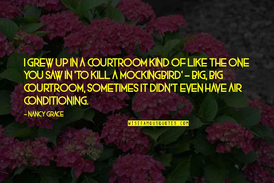 Air Conditioning Quotes By Nancy Grace: I grew up in a courtroom kind of