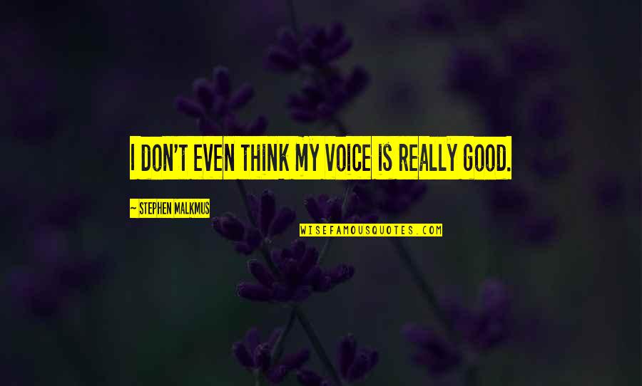 Air Purifier Quotes By Stephen Malkmus: I don't even think my voice is really Air Purifier Quotes By Stephen Malkmus: I don't even think my voice is really