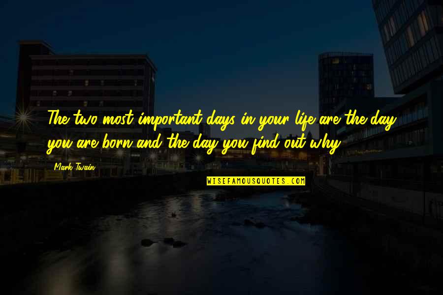 Air Shipping Quotes By Mark Twain: The two most important days in your life