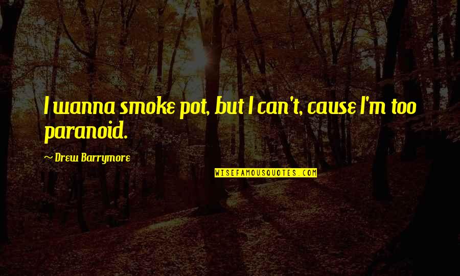 Airborne Mitchell Goosen Quotes By Drew Barrymore: I wanna smoke pot, but I can't, cause Airborne Mitchell Goosen Quotes By Drew Barrymore: I wanna smoke pot, but I can't, cause