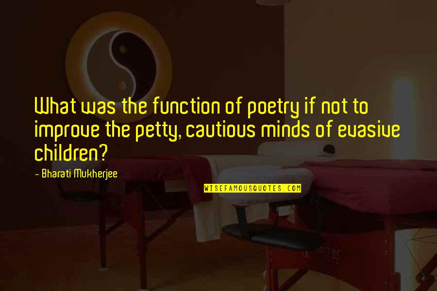 Airbrushes For Models Quotes By Bharati Mukherjee: What was the function of poetry if not