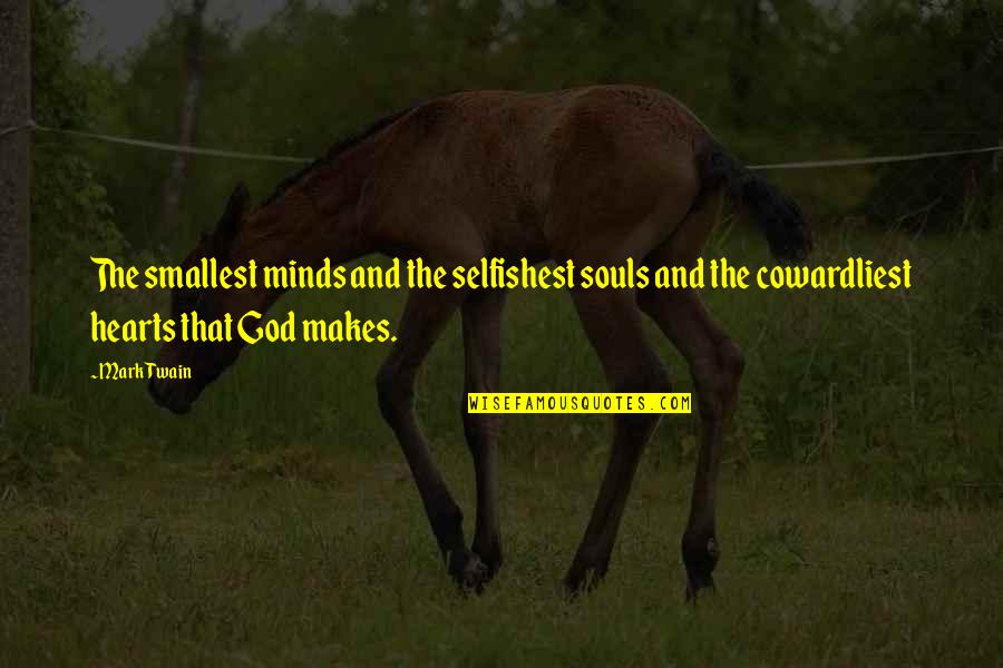 Airconditioned Quotes By Mark Twain: The smallest minds and the selfishest souls and