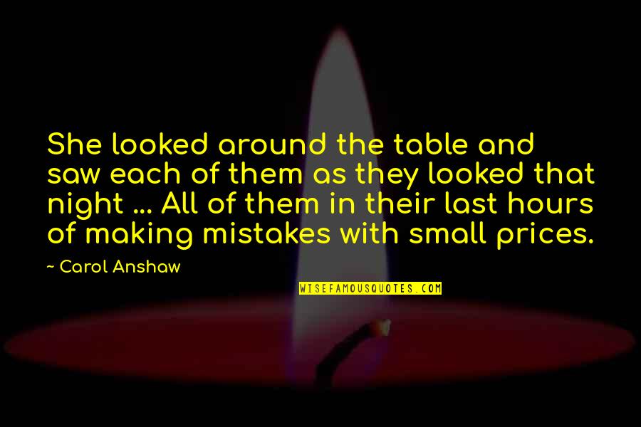 Airdance Artspace Quotes By Carol Anshaw: She looked around the table and saw each