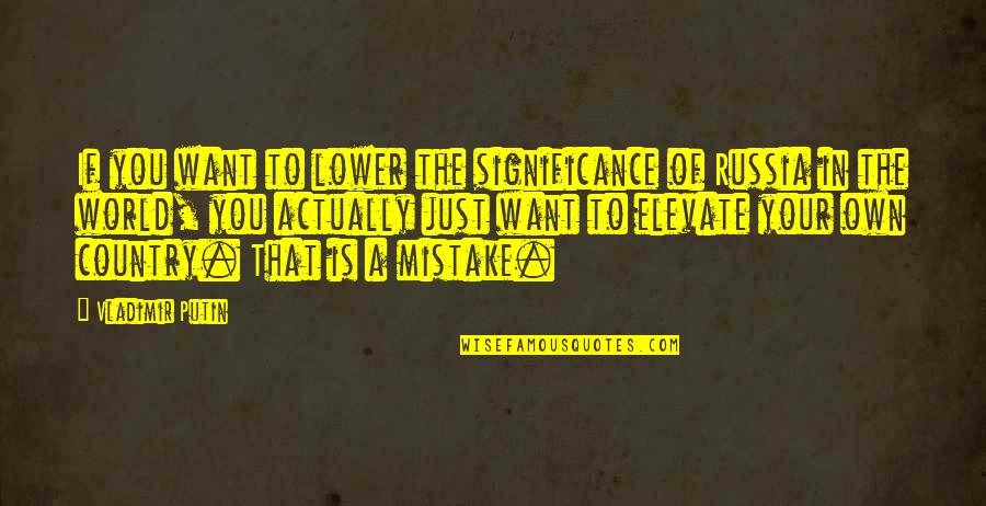 Airfoil Tools Quotes By Vladimir Putin: If you want to lower the significance of