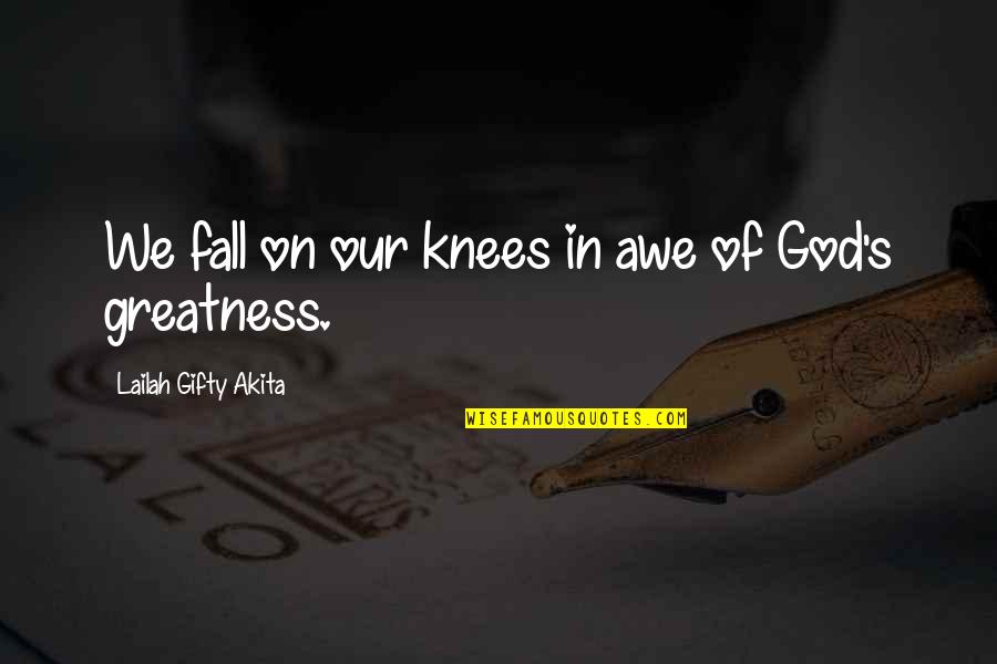 Airforce Quotes By Lailah Gifty Akita: We fall on our knees in awe of