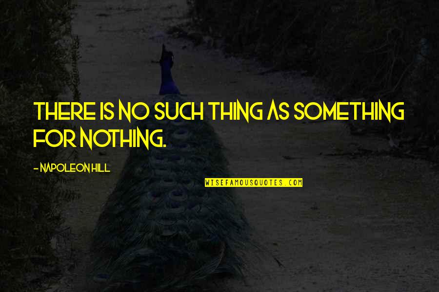 Airicka Young Quotes By Napoleon Hill: There is no such thing as Something for