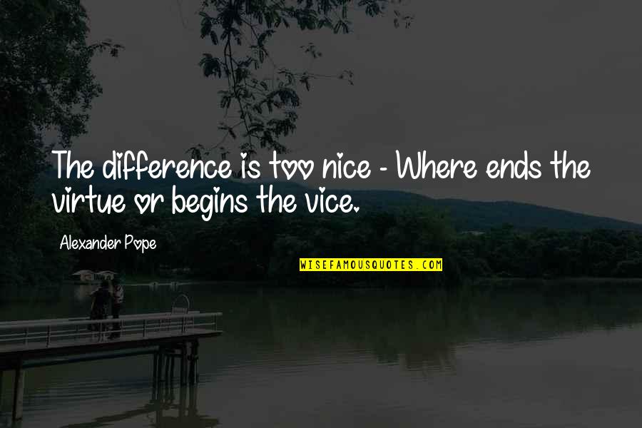 Airline Pilot Quotes By Alexander Pope: The difference is too nice - Where ends