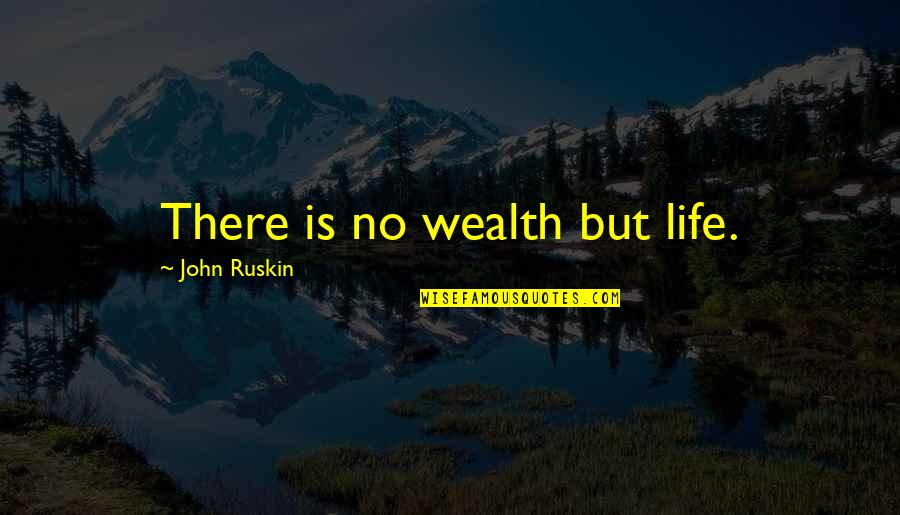 Airline Tickets Quotes By John Ruskin: There is no wealth but life.