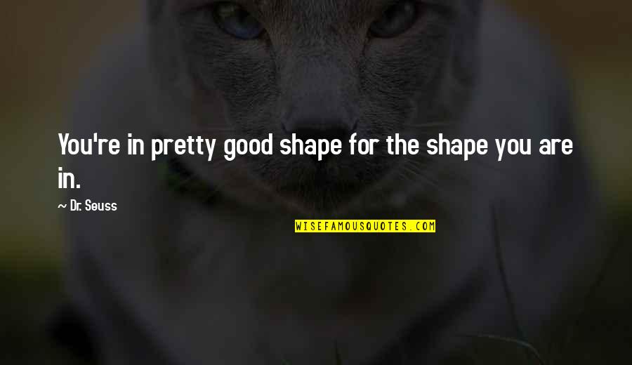 Airplane Wing Quotes By Dr. Seuss: You're in pretty good shape for the shape