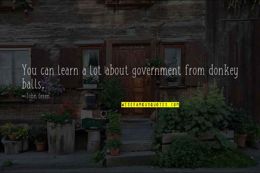 Airstrips For Sale Quotes By John Green: You can learn a lot about government from