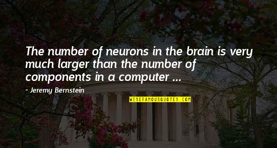 Aishiteru Yo Quotes By Jeremy Bernstein: The number of neurons in the brain is
